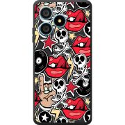 Чорний чохол BoxFace Blackview Wave 9C Rock Graffiti