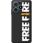 Чорний чохол BoxFace Blackview Wave 9C Free Fire White Logo
