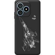 Чорний чохол BoxFace Blackview Wave 9C Військовий літак