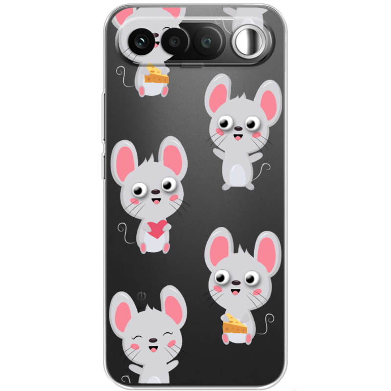Прозорий чохол BoxFace Realme 16 5G с 3D-глазками Mouse