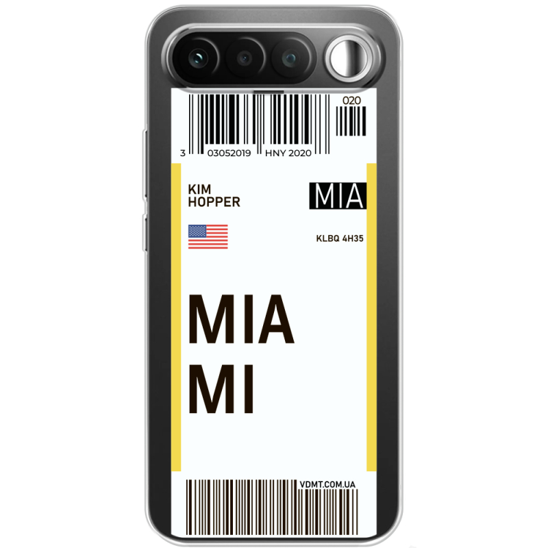 Прозорий чохол BoxFace Realme 16 5G Ticket Miami