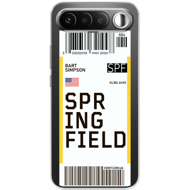 Прозорий чохол BoxFace Realme 16 5G Ticket Springfield