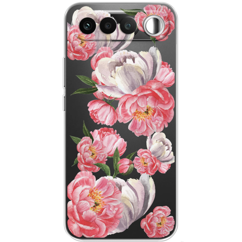 Прозорий чохол BoxFace Realme 16 5G Peony Watercolor Style