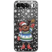 Прозорий чохол BoxFace Realme 16 5G Christmas Deer with Snow