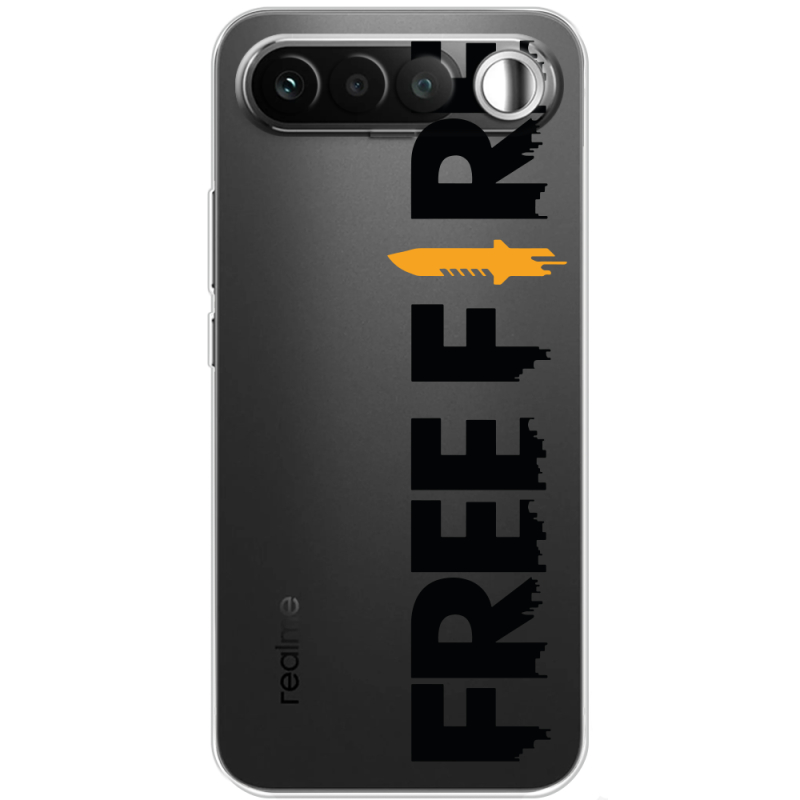 Прозорий чохол BoxFace Realme 16 5G Free Fire Black Logo