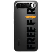 Прозорий чохол BoxFace Realme 16 5G Free Fire Black Logo