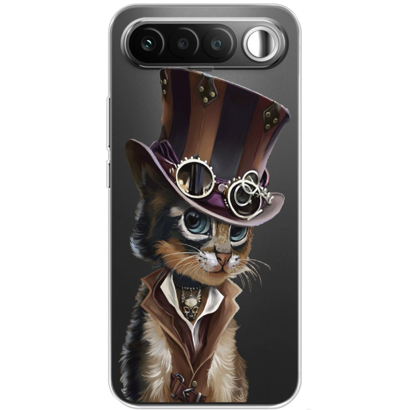 Прозорий чохол BoxFace Realme 16 5G Steampunk Cat