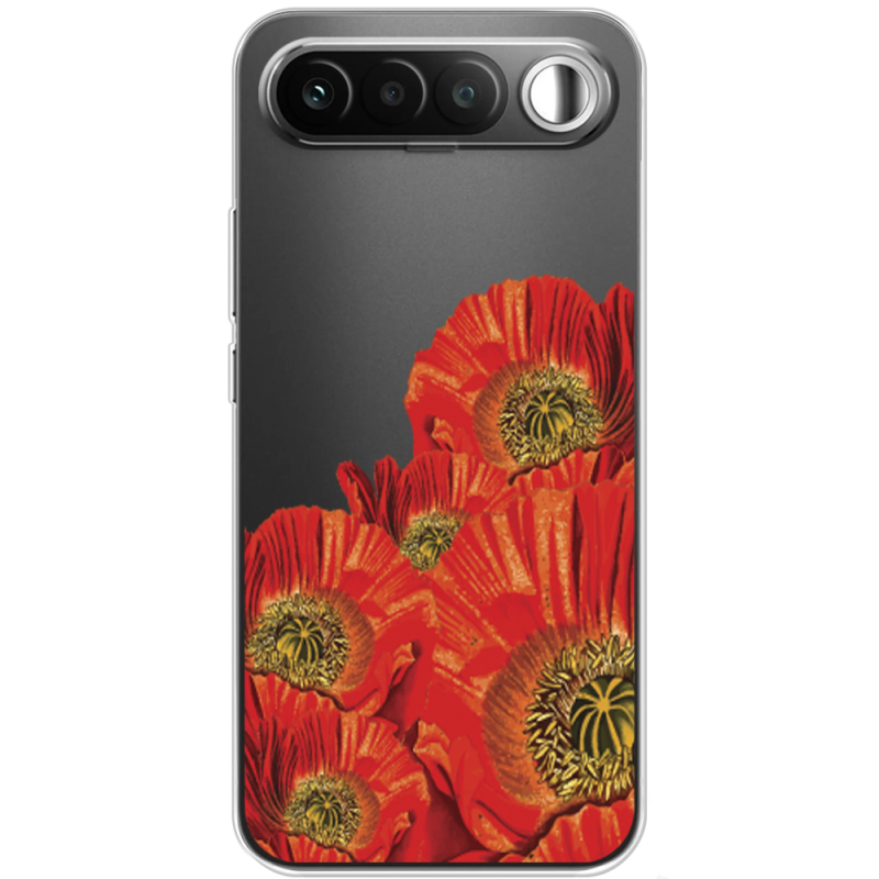 Прозорий чохол BoxFace Realme 16 5G Red Poppies
