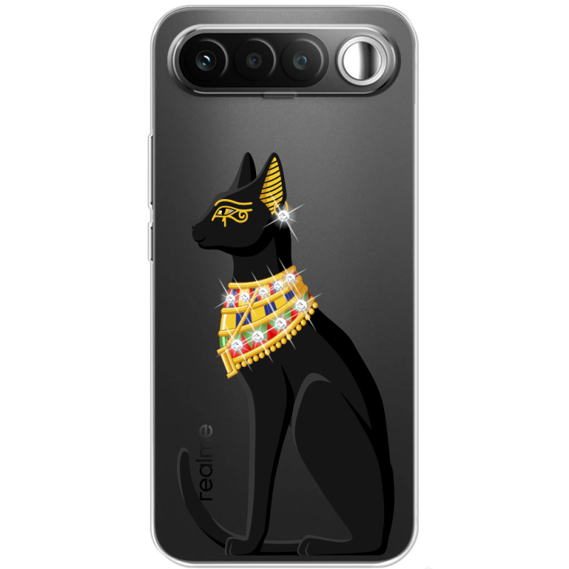 Чохол зі стразами Realme 16 5G Egipet Cat