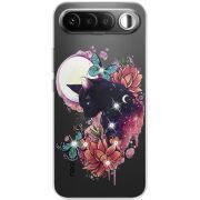Чохол зі стразами Realme 16 5G Cat in Flowers
