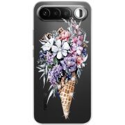 Чохол зі стразами Realme 16 5G Ice Cream Flowers