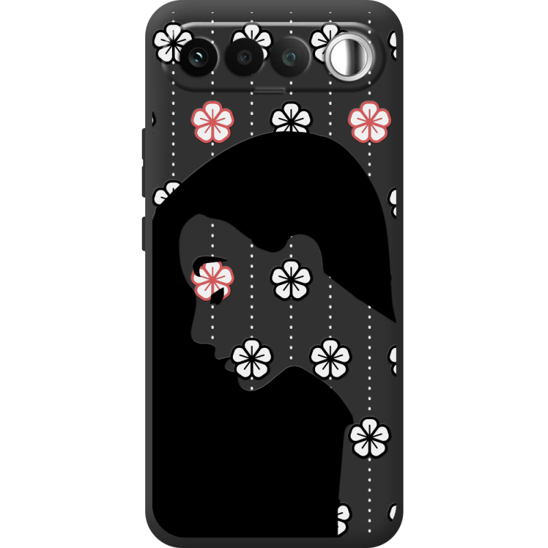 Чорний чохол BoxFace Realme 16 5G Flower Hair