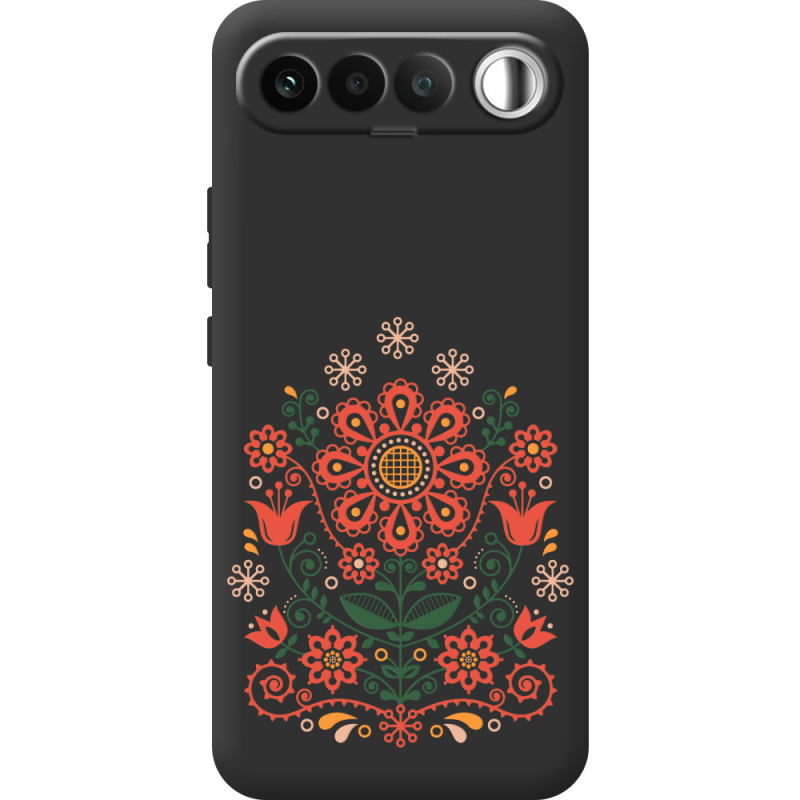 Чорний чохол BoxFace Realme 16 5G Ukrainian Ornament