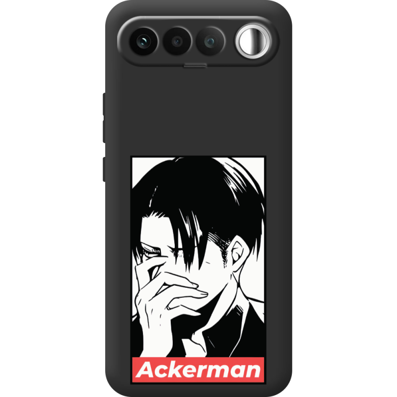 Чорний чохол BoxFace Realme 16 5G Attack On Titan - Ackerman