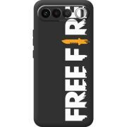 Чорний чохол BoxFace Realme 16 5G Free Fire White Logo