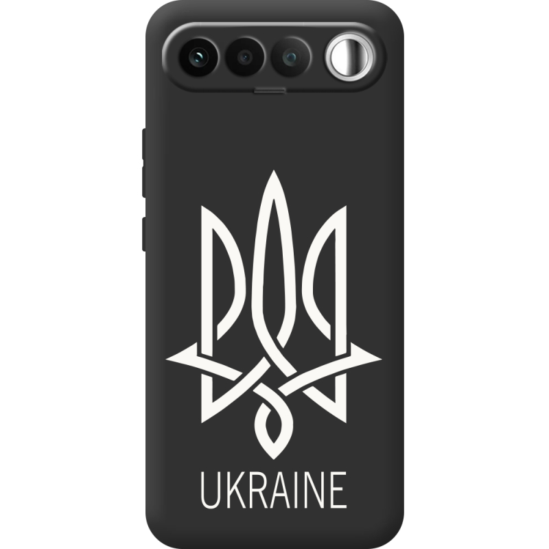 Чорний чохол BoxFace Realme 16 5G Тризуб монограмма ukraine