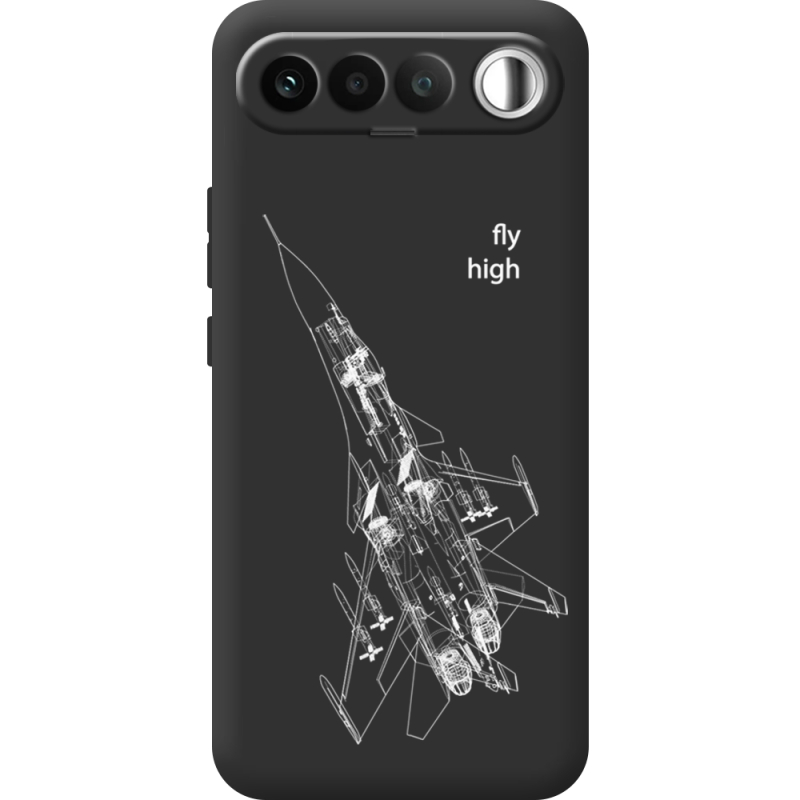 Чорний чохол BoxFace Realme 16 5G Військовий літак