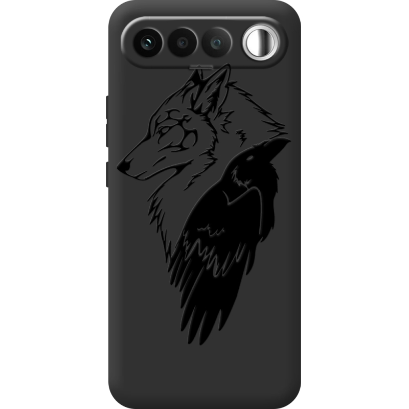 Чорний чохол BoxFace Realme 16 5G Wolf and Raven