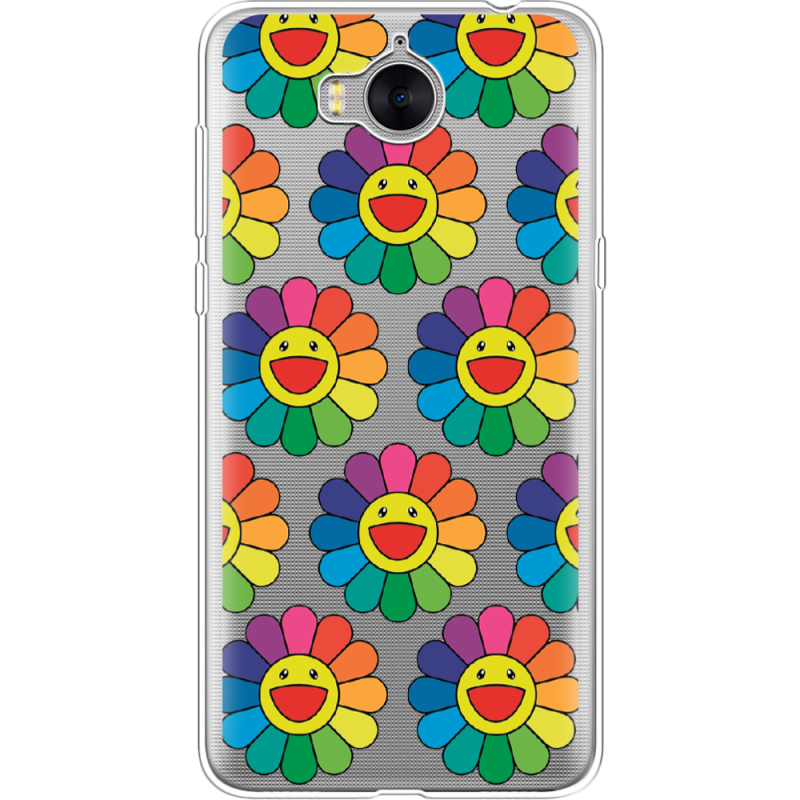 Прозрачный чехол Uprint Huawei Y5 2017 Hippie Flowers