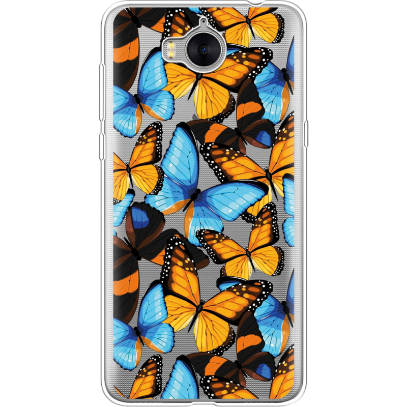 Прозрачный чехол Uprint Huawei Y5 2017 Butterfly Morpho