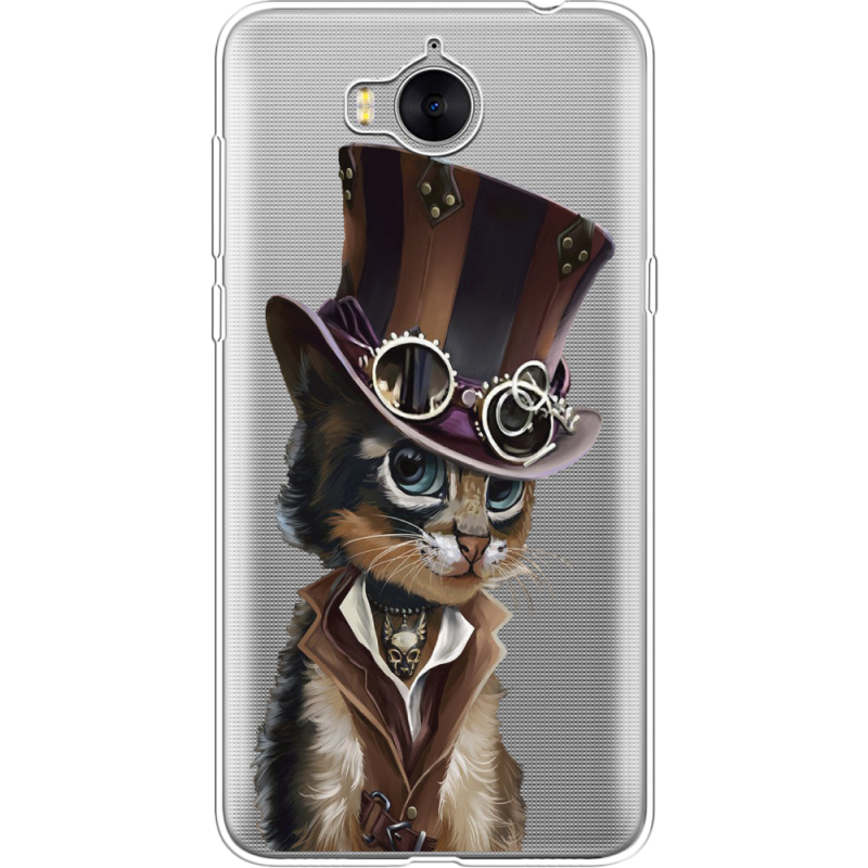 Прозрачный чехол Uprint Huawei Y5 2017 Steampunk Cat