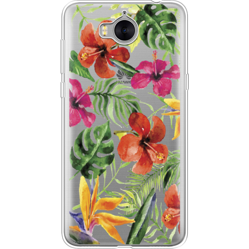 Прозрачный чехол Uprint Huawei Y5 2017 Tropical Flowers