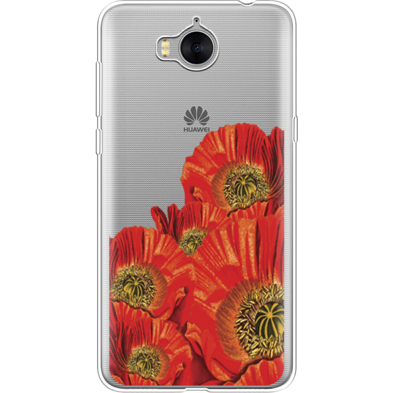 Прозрачный чехол Uprint Huawei Y5 2017 Red Poppies