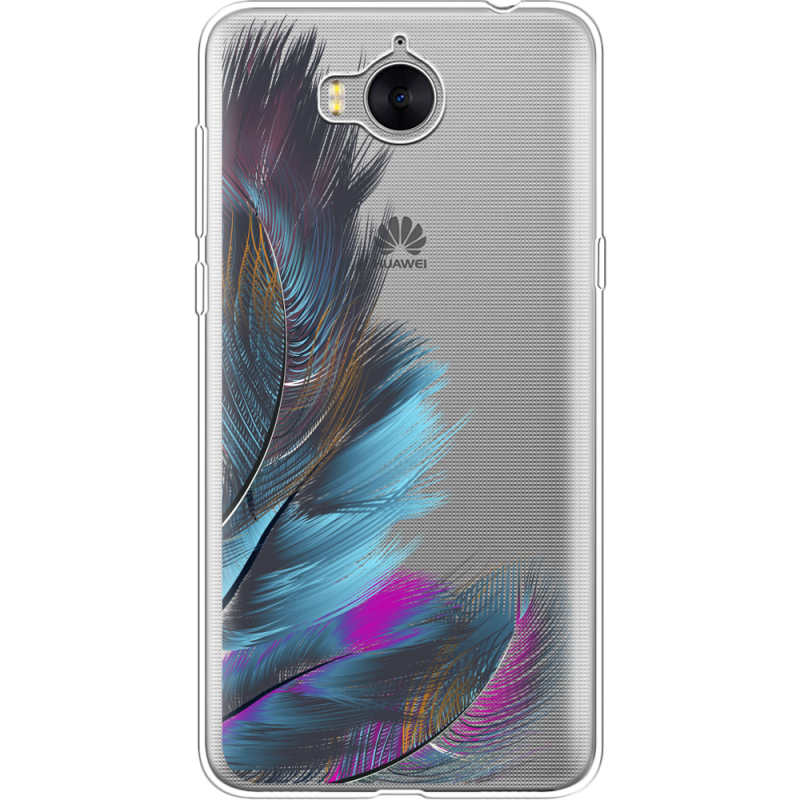 Прозрачный чехол Uprint Huawei Y5 2017 Feathers
