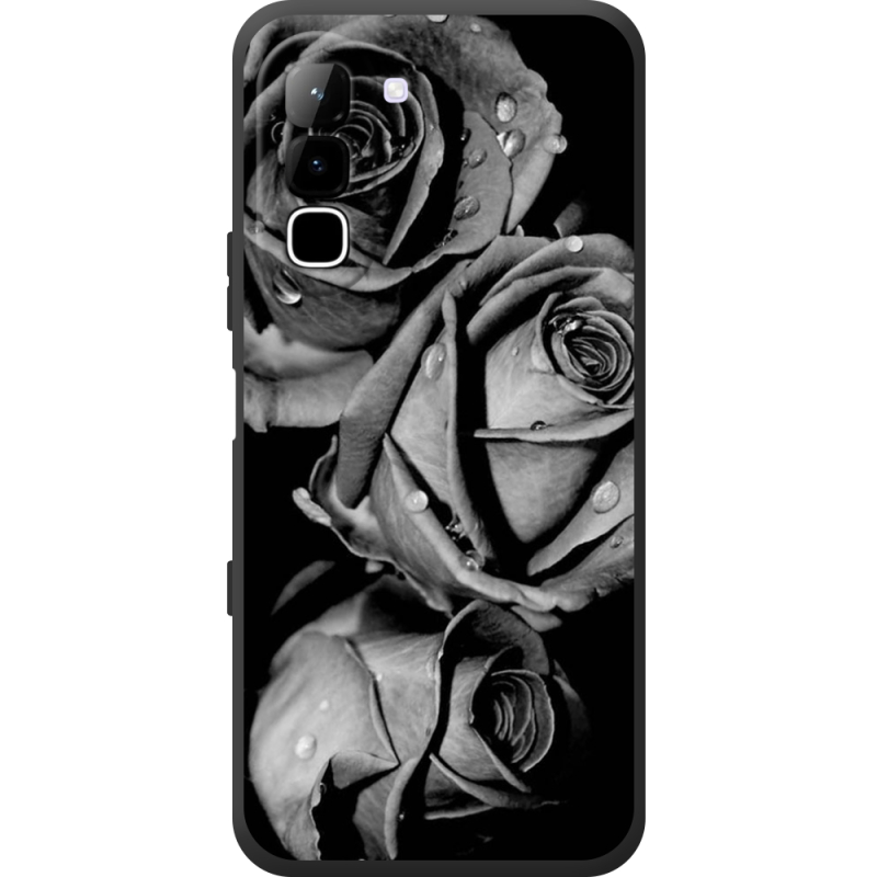 Чохол BoxFace Infinix Hot 70 Black and White Roses