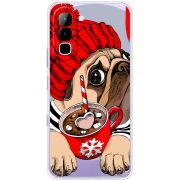 Прозорий чохол BoxFace Infinix Hot 70 Winter Puggy