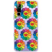 Прозорий чохол BoxFace Infinix Hot 70 Hippie Flowers