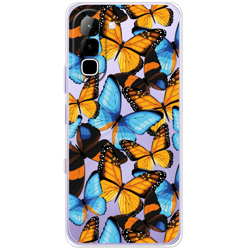 Прозорий чохол BoxFace Infinix Hot 70 Butterfly Morpho
