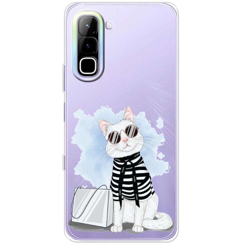 Прозорий чохол BoxFace Infinix Hot 70 Cat Style