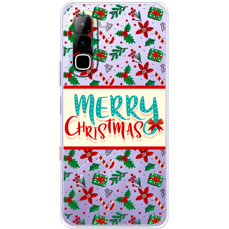 Прозорий чохол BoxFace Infinix Hot 70 Vintage Christmas Pattern