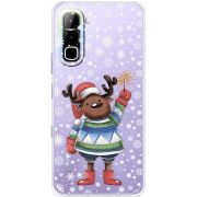 Прозорий чохол BoxFace Infinix Hot 70 Christmas Deer with Snow