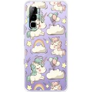 Прозорий чохол BoxFace Infinix Hot 70 Unicorns