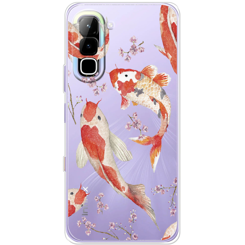 Прозорий чохол BoxFace Infinix Hot 70 Japanese Koi Fish