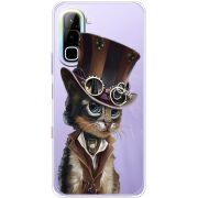 Прозорий чохол BoxFace Infinix Hot 70 Steampunk Cat