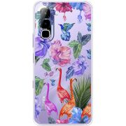 Прозорий чохол BoxFace Infinix Hot 70 Flamingo