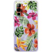 Прозорий чохол BoxFace Infinix Hot 70 Tropical Flowers