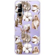 Прозорий чохол BoxFace Infinix Hot 70 Cotton and Rabbits