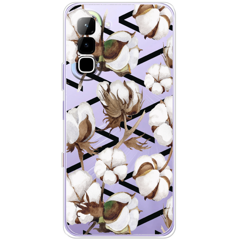 Прозорий чохол BoxFace Infinix Hot 70 Cotton flowers