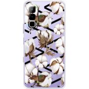 Прозорий чохол BoxFace Infinix Hot 70 Cotton flowers