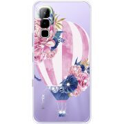 Чохол зі стразами Infinix Hot 70 Pink Air Baloon