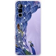 Чохол зі стразами Infinix Hot 70 Peafowl