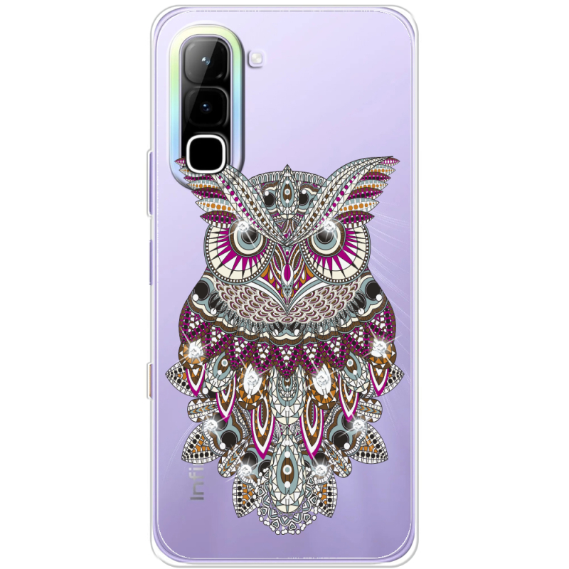 Чохол зі стразами Infinix Hot 70 Owl