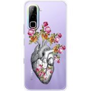 Чохол зі стразами Infinix Hot 70 Heart