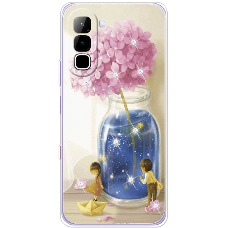 Чохол зі стразами Infinix Hot 70 Little Boy and Girl