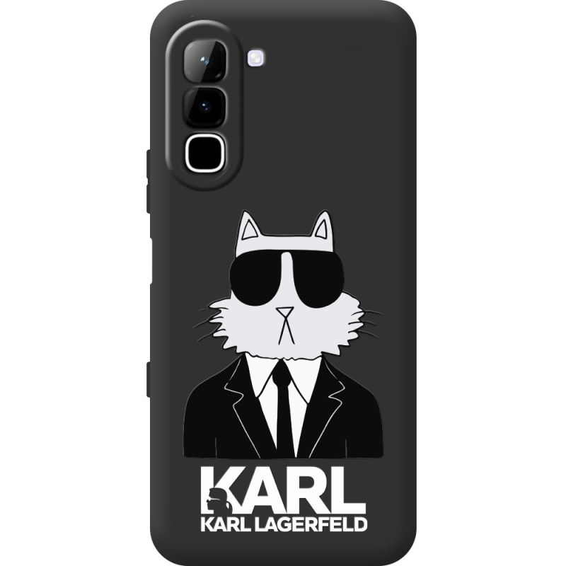 Чорний чохол BoxFace Infinix Hot 70 Cat in Black