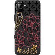 Чорний чохол BoxFace Infinix Hot 70 FranceFlowers